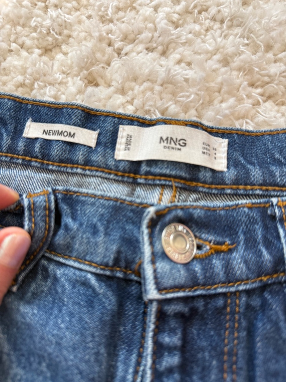MNG Denim "New Mom" Blue Jeans - Mango US4